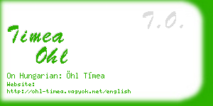 timea ohl business card